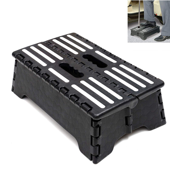 Portable Folding Step Stool, 12.7 cm, Collapsible Half Step Stool for Seniors and Adults, 100 kg, for Elderly People Getting Up a High Bed or Stairs