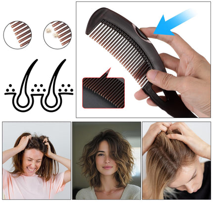 Tyqour 3 pieces stainless steel lice comb dandruff comb for humans stainless steel flea comb dogs professional tear stain remover comb for dogs cats stainless steel fine tooth comb for children adults