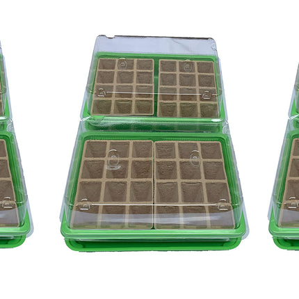 KH starter set cultivation set including biodegradable cultivation pots made of cellulose cultivation box approx. 27 x 19 x 11 cm indoor mini greenhouse room greenhouse for balcony terrace windowsill (S26) (6)