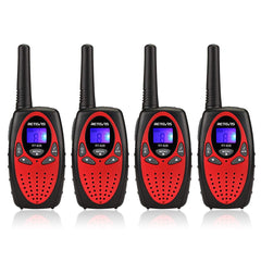 Retevis RT628 Walkie Talkie Set of 4, Children's Radio Long Range, Easter Gifts for Children, Toys for Ages 3-12, Gifts for Birthdays, Holidays, Camping, Adventures (2 Pairs, Red)