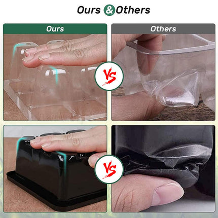 Mecctuck Growing Greenhouse, 3 Pack Grow Box, Indoor Greenhouse, Growing Kit, Mini Greenhouse, Indoor Plant Growing Greenhouse, Growing Tray, Growing Pots with Lid and Ventilation