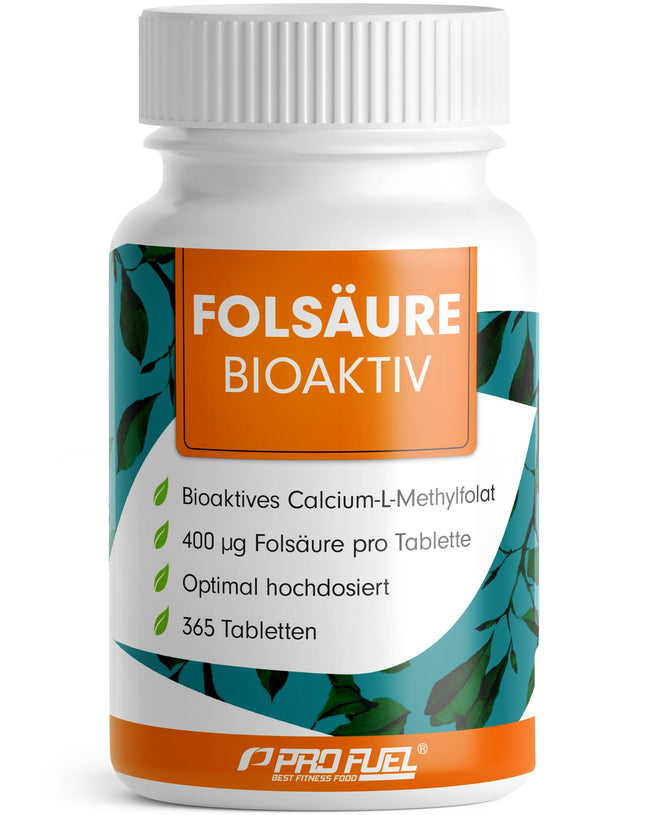 Folic Acid BIOAKTIV 400µg - 365 folic acid tablets with bioactive L-5-MTHF folic acid - optimally dosed for fertility and pregnancy - laboratory-tested with certificate - 100% vegan - one-year supply