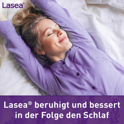 Lasea® helps you naturally unwind, calms you down, and improves your sleep. Herbal medicine with special lavender oil | 14 capsules