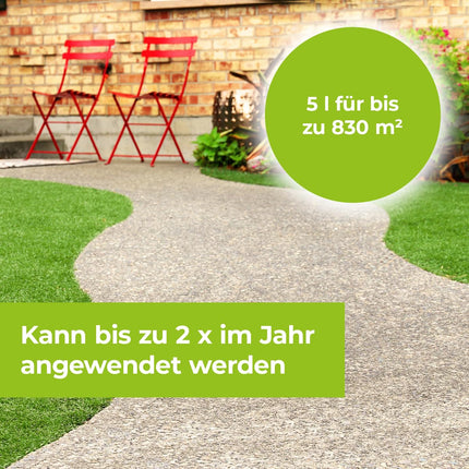 PROTECT GARDEN Permaclean base Acetum, turbo-fast weed removal on paths, squares and patios, 5 litre canister