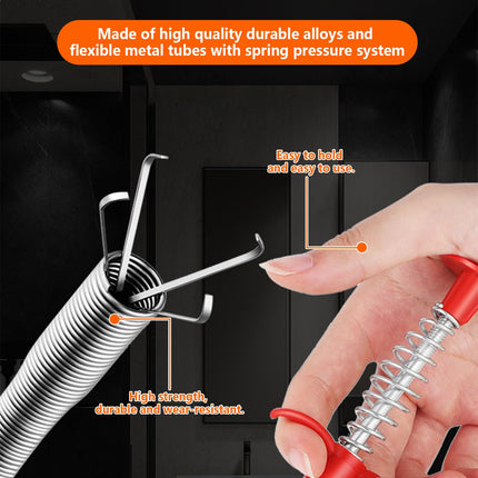 Thapncow 2-Piece Flexible Clamp, Rice Claw Clamp, Drain Clamp for Grabbing Hair, Trash and Even Important Items in Drains/Sinks/Toilets