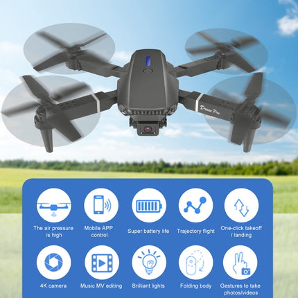 Drone with HD 4K Camera, RC Foldable FPV WiFi Live Transmission Drone for Kids Beginners, 2 Batteries, Long Flight Time, Headless Mode, Trajectory Flight, Obstacle Avoidance, One Key Takeoff/Landing, Headless Mode-b3