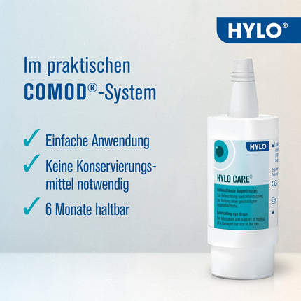 HYLO CARE eye drops for dry eyes with hyaluronic acid and dexpanthenol, 10 ml
