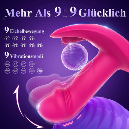 Sex Toys for Women Couples Dildo Vibrator, 9x9 Modes Swing-Thrust Vibration for Women Sex Toys, Vibrator Sets for Women Clitoris Dildos Hollow Carved Sex Toyset for Woman Couple Set