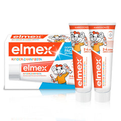 elmex children's toothpaste 2-6 years 2x50ml – child-friendly tooth cleaning for highly effective caries protection – with amine fluoride for a triple protection mechanism