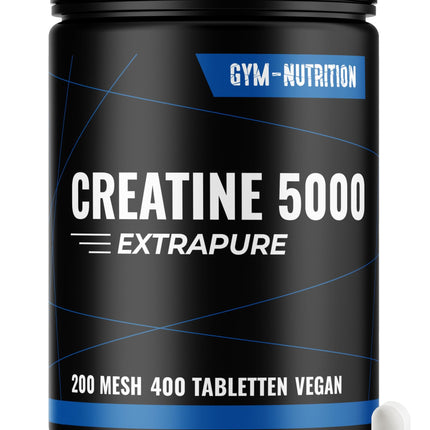 Creatine 5000 Giga Tabs High Dose - 5000mg per day - 400 Tablets - Monohydrate Tablets - Easy-to-swallow alternative to creatine capsules - 200 mesh, vegan &amp; produced in Germany