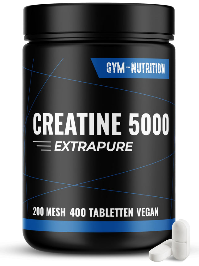 Creatine 5000 Giga Tabs High Dose - 5000mg per day - 400 Tablets - Monohydrate Tablets - Easy-to-swallow alternative to creatine capsules - 200 mesh, vegan &amp; produced in Germany