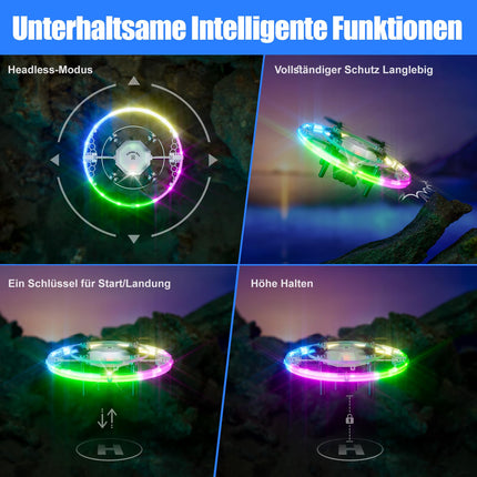 Mini Drone for Kids with LED Lights Altitude Hold and Headless Mode, 360° Flip RC Quadcopter Gifts Toy Helicopter Drone for Kids Ages 8 and Up and Beginners Boys Girls