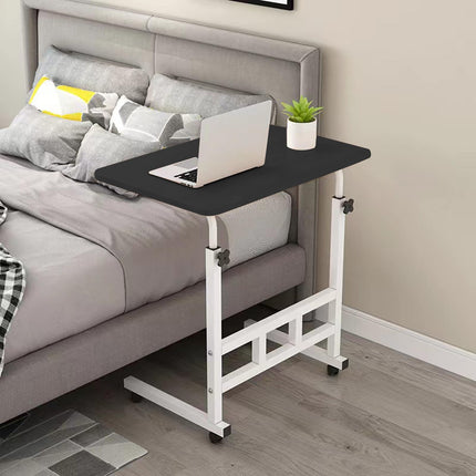OSKOPWRC Laptop Table Movable Work Desk, Height Adjustable, Portable Nightstand with Wheels, Movable Laptop Desk for Home, Office, Nightstand, Side Table for Over Bed,
