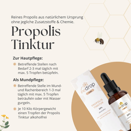 Propolis drops without alcohol - Propolis extract also suitable for children and animals - Pure beekeeper quality, alcohol-free, no additives
