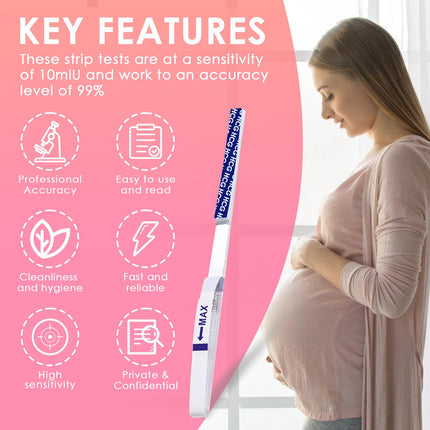 20 Pregnancy Test Early Test, Ultra-Sensitive Pregnancy Test Strips Rapid Detection, 10 mIU/ml Early Pregnancy Test, Reliable Results