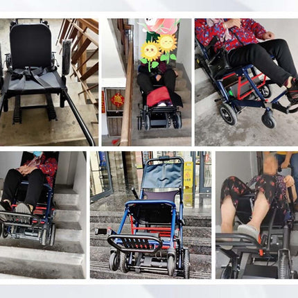XZLZMYP Folding Wheelchair Stairlift For Disabled Elderly People Portable Electric Stair Chair Wheelchair Evacuation Stairlift Chair Stair Climber,A
