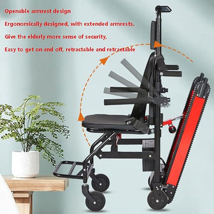 QJWM Electric Wheelchair Lift for Stairs, Portable Folding Chair, Stairlift for Seniors, Disabled and Elderly A