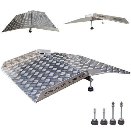 WORHAN Mobile threshold ramp Variable height adjustment Loading platform Step ramps Wheelchair ramp Aluminium ramp Door threshold ramp TR87