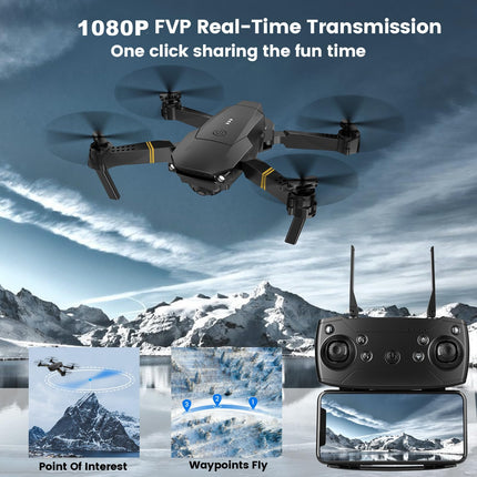 Drone with 1080P Camera, Beginner RC Quadcopter Drone for Kids, FPV Mini Drone, Altitude Hold, One-Key Takeoff/Landing, 3D Flip. Gifts for Girls/Boys (Dark-011)