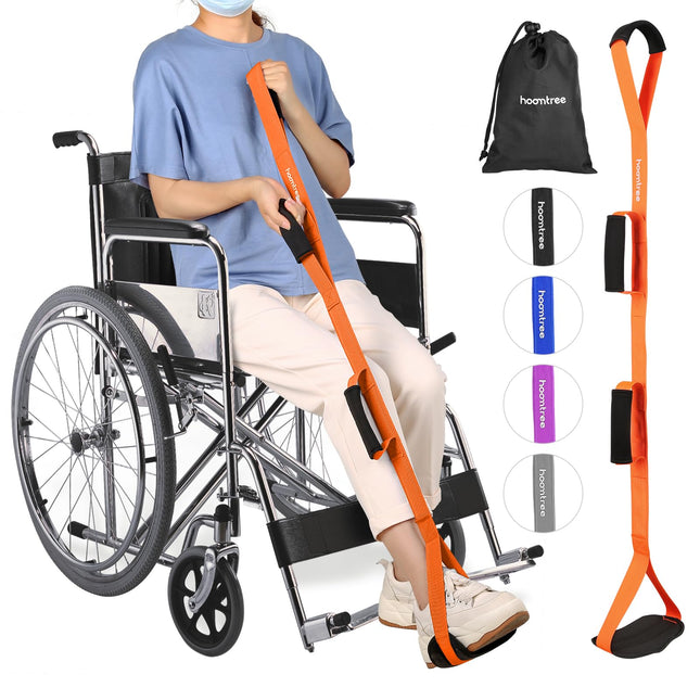 39'' Rigid Leg Lift Sling with Padded Loop for Hands and Feet, Leg Lifter for Hip and Knee Replacement Recovery Aids, Foot Lifter for Easy Getting in and Out of Bed, Car, Wheelchair