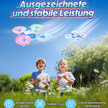 Korffe Mini Drone for Kids Toys from 6 7 8 9 10+ Years Boys, RC Airplane Toy Drone for Kids and Beginners with LED Lights Indoor &amp; Outdoor Gifts for Boys and Girls