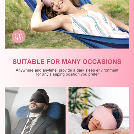 Aosun Sleep Mask for Side Sleepers, 2-Pack, Upgraded 3D Sleeping Eye Mask for Women &amp; Men, 100% Light Blocking Eye Mask Sleep Masks with Adjustable Elastic &amp; Earplugs for Travel