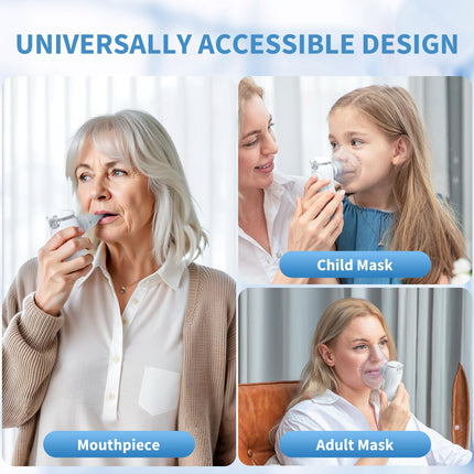 FEELLIFE Inhaler for Children and Babies, Inhaler for Adults and Children, Nebulizer Inhaler for Children, Nebulizer Inhaler Quieter Under 25 dB, Portable Inhaler Effective for Respiratory Diseases