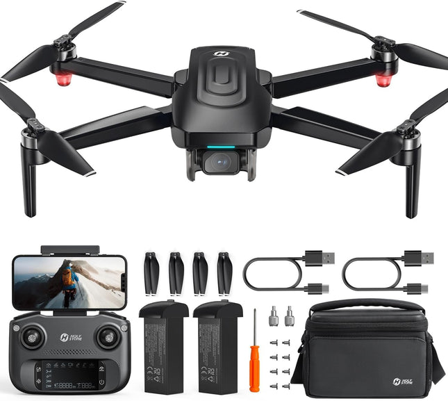 Holy Stone GPS Drone with 4K EIS Camera for Adults, HS175G RC Quadcopter with 60 Mins Long Flight Time, Follow Me, Brushless Motor, Circular Flight, Trajectory Camera Drones for Beginners Under 249g, C0
