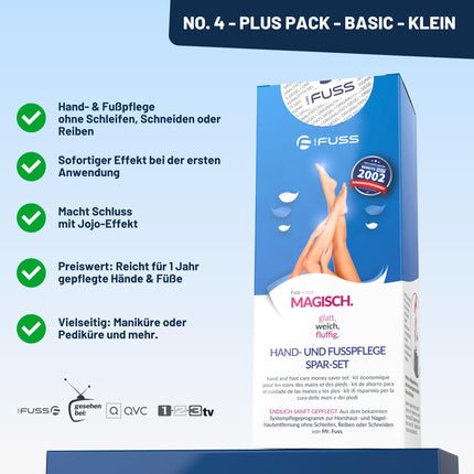 Mr. Fuss Callus Remover Solution for Gentle Callus Removal. Fast-Softening Lotion 250ml No. 4 in the Plus Pack. Foot Care Pedicure Set without Sanding with Instant Effect.