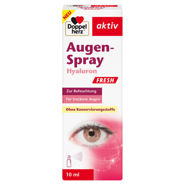 Doppelherz Eye Spray Hyaluron Fresh - for the relief of moderate dry eye symptoms - preservative-free - 10 ml