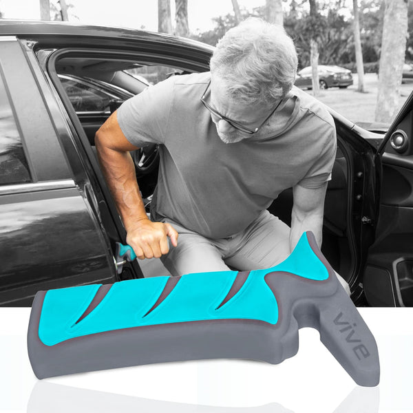 Vive Auto Assistant - Vehicle Assist Handle - Standing Mobility Aid Tool for Elderly - Safety Door Handle AutoCane - Portable Grab Bar for Seniors and Disabled, Teal