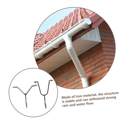 CIYODO 1 set of shaped metal rain chain hooks for downpipes. Rain chain adapter and installation hook for effective rainwater drainage. Decorative solution for garden and outdoor areas.