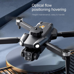 RC Drone, 4K Dual Camera, 50x Zoom, 4-Sided Obstacle Avoidance, Optical Power Positioning Hovering, WiFi Remote Control Gravity Sensing Quadcopter with LED Light