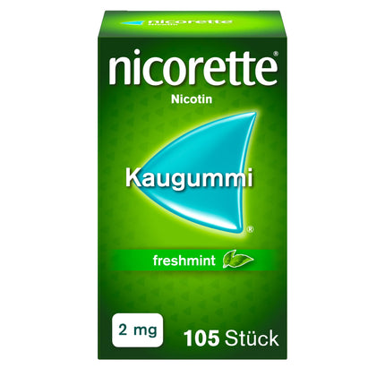 NICORETTE Chewing Gum 2mg Freshmint – Nicotine Chewing Gum for Smoking Cessation – Mint Flavor – 2mg Nicotine – Quit Smoking – 105 pcs.