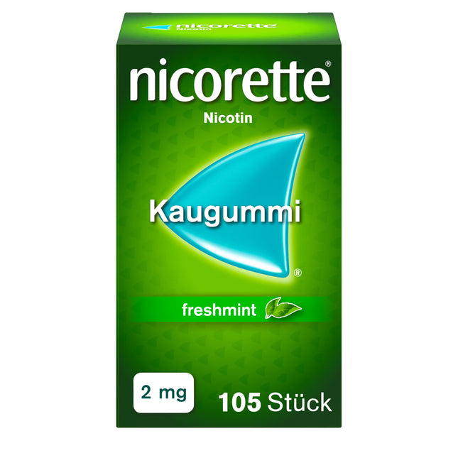 NICORETTE Chewing Gum 2mg Freshmint – Nicotine Chewing Gum for Smoking Cessation – Mint Flavor – 2mg Nicotine – Quit Smoking – 105 pcs.