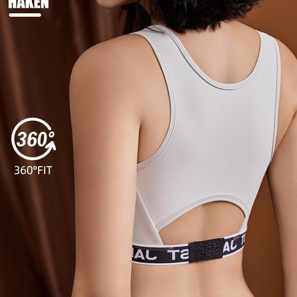 Funyco Women's Binder Trans 2.0, updated version Chest Binder, 90% latex chest binder for Tomboy, Transgender, FTM, comfortable, breathable and adjustable (gray, XXL)