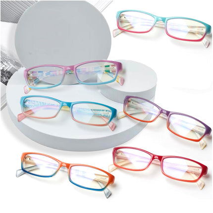 COJWIS 6 pack reading glasses blue light filter glasses for women spring hinge reading aid glare-free UV glasses reading glasses (multicolored, 2.00, x)