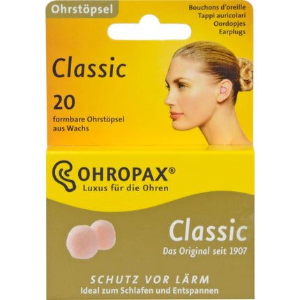 OHROPAX Wax, Classic Earplugs, 20 pieces