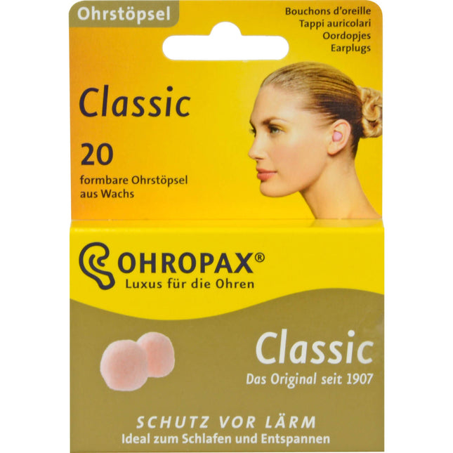 OHROPAX Wax, Classic Earplugs, 20 pieces