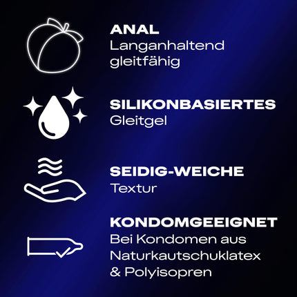 Durex Perfect Glide Lubricant - for long-lasting lubrication, suitable for vaginal dryness and intercourse - Silicone-based lubricant, condom, silky-soft texture - 100 ml