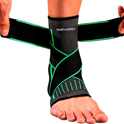 NativoDex Ankle Brace – Adjustable Ankle Support for Plantar Fasciitis &amp; Achilles Tendonitis – Stabilization &amp; Protection – Breathable Orthopedic Foot Brace for Both Feet