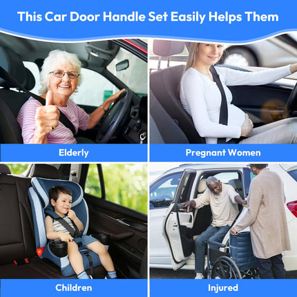 Car exit aid with handle cord, multifunctional car exit aid, car entry aid for pregnant women, seniors, disabled, grab handle for car for most vehicles, 19 * 12 * 7cm