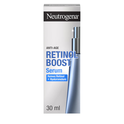 Neutrogena Retinol Boost Serum (30 ml), highly effective anti-aging facial serum with retinol, myrtle leaf extract &amp; hyaluronic acid, light facial care for younger-looking skin