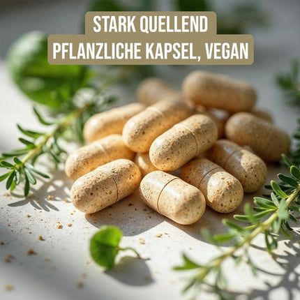 RheinNatur Glucomannan Capsules 250 Capsules - Natural Fiber from Konjac Root - Vegan