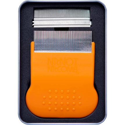 NitNOT - Lice comb for all hair types, extra fine, with 2 comb heads, against lice and nits, lice comb for children, metal lice remedy