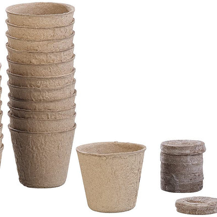 Royal Gardineer Grow Pots: 84-piece plant growing kit with biodegradable plant pots (plant pot, growing kit, indoor greenhouse)