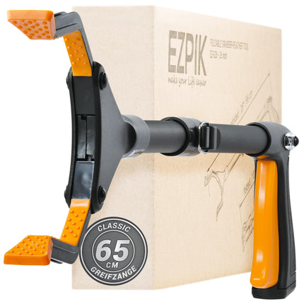 EZPIK 1 x 66 cm Grabber for Seniors with Magnetic Grabber Arm, Robust Grabber for Seniors, People with Disabilities, Rotating Garbage Grabber Tongs, Aid with Attachment Clip (1-Pack, Black)
