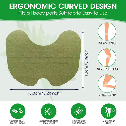 MQUPIN Knee Patch, 56 Pcs Heat Patch, Wormwood Patch for Knee, Back, Neck, Shoulder Inflammation