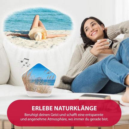 Olymp Sounds of Nature Box | Natural sounds for relaxation &amp; tranquility | Sound box with birdsong, whispering brooks, mountain meadows, and the sound of the sea | Music box with motion sensor &amp; individual volume control
