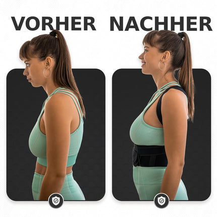 Roar® Shoulder Strap Posture Corrector, Back Straightener for Posture Correction, Posture Corrector, Back Strap Straightener, Back Belt for Pain, Back Corset (L)